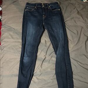 7 For All Mankind Dark Indigo Skinny Jeans